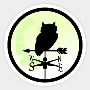 Owl Moon Weathervane Sticker